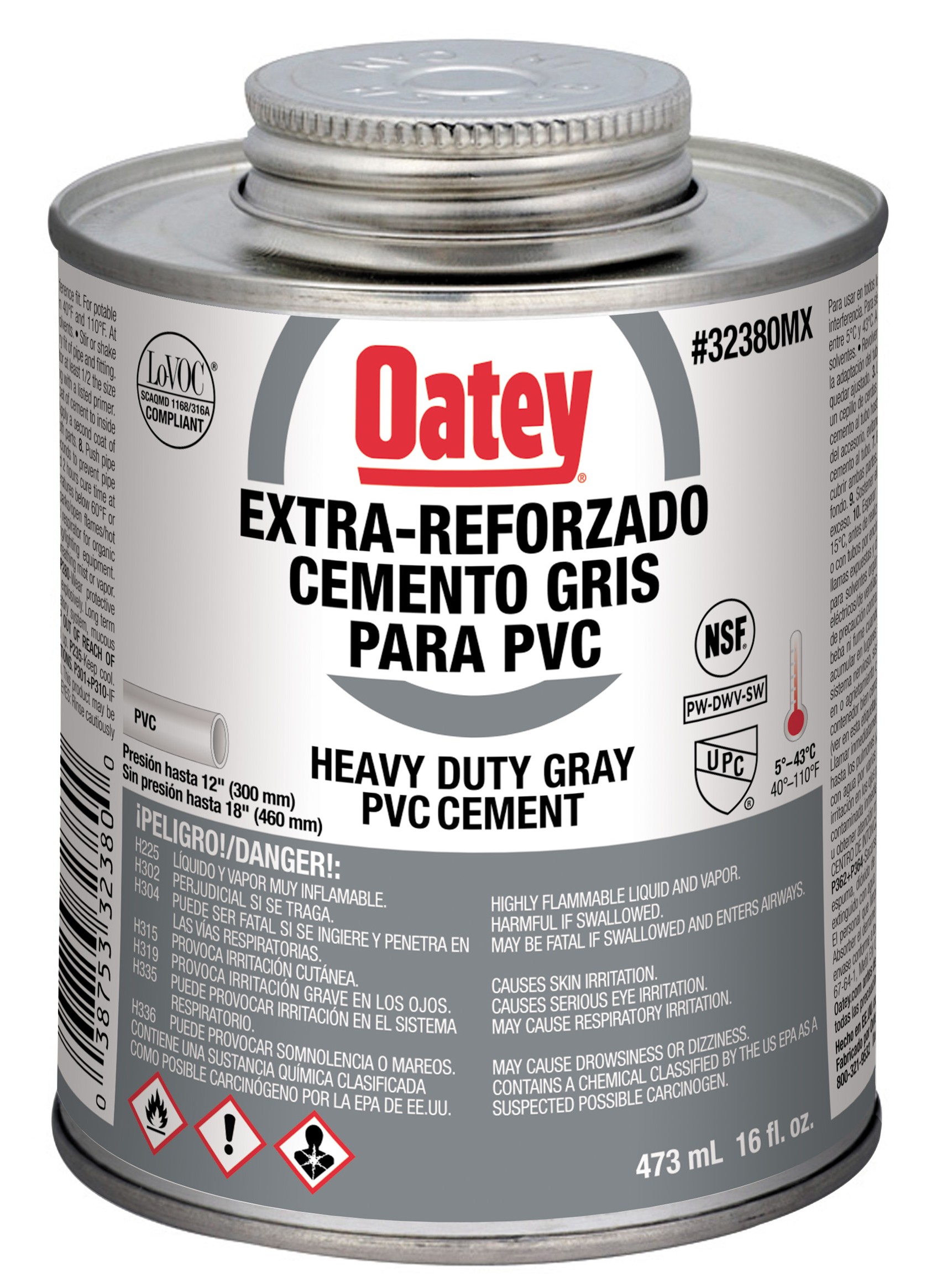 Cemento Oatey Gris PVC